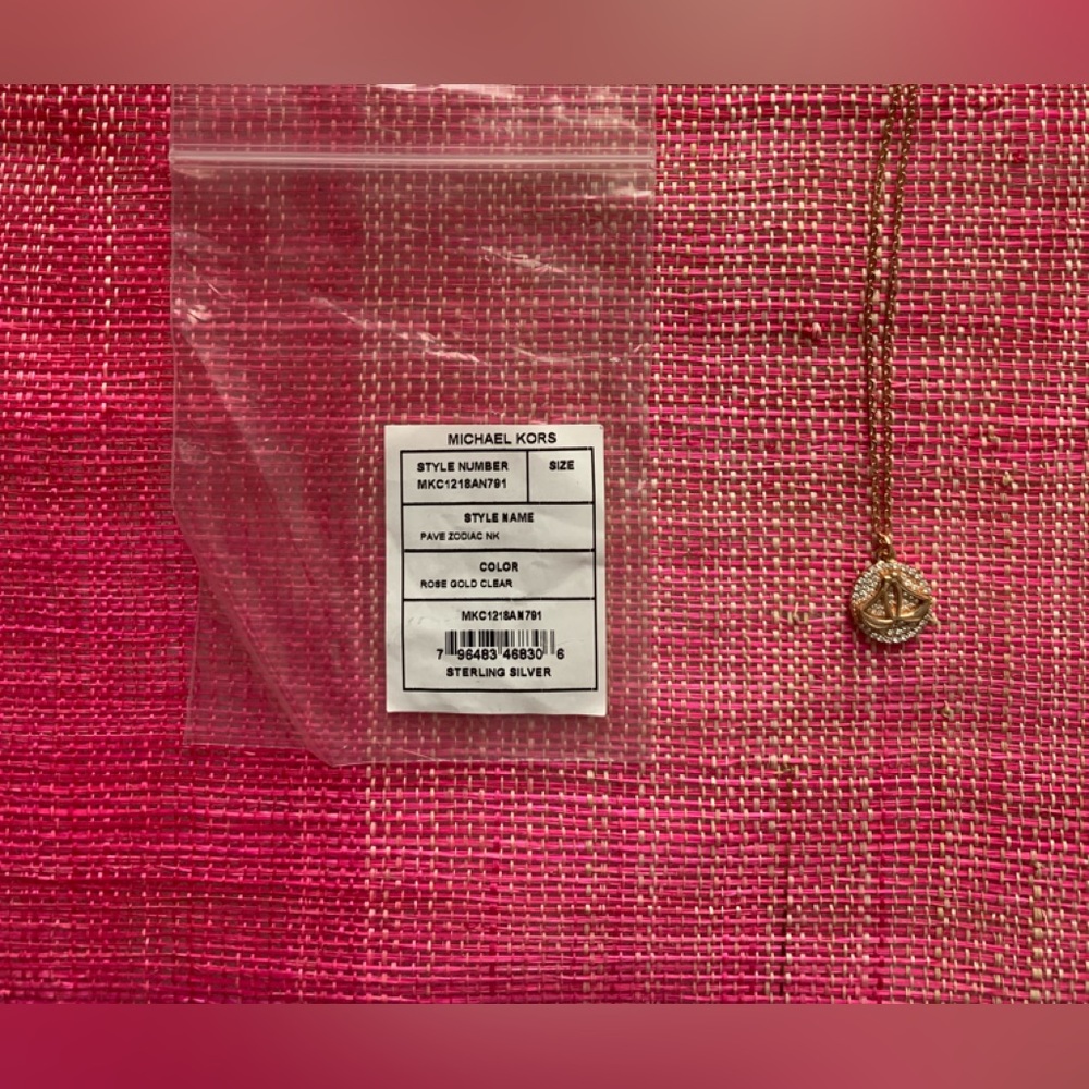 Michael Kors Pave LIBRA necklace.